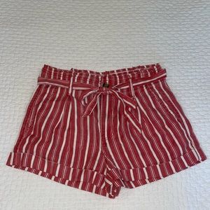 American Eagle Red Striped Shorts